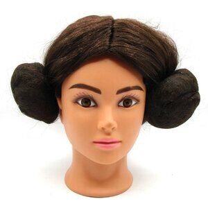 Princess Leia Wig Brown Adult Size Rubies Costume Star Wars #888610 Cosplay Film